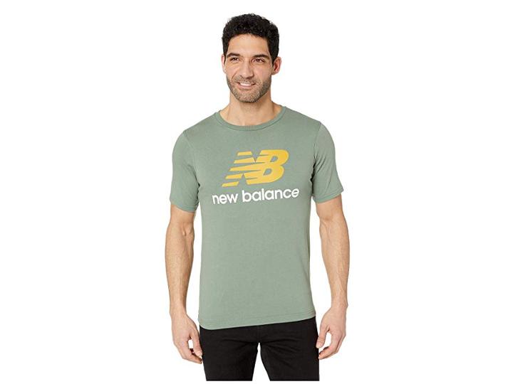New Balance Essentials Stacked Logo Tee (vintage Cedar) Men's T Shirt