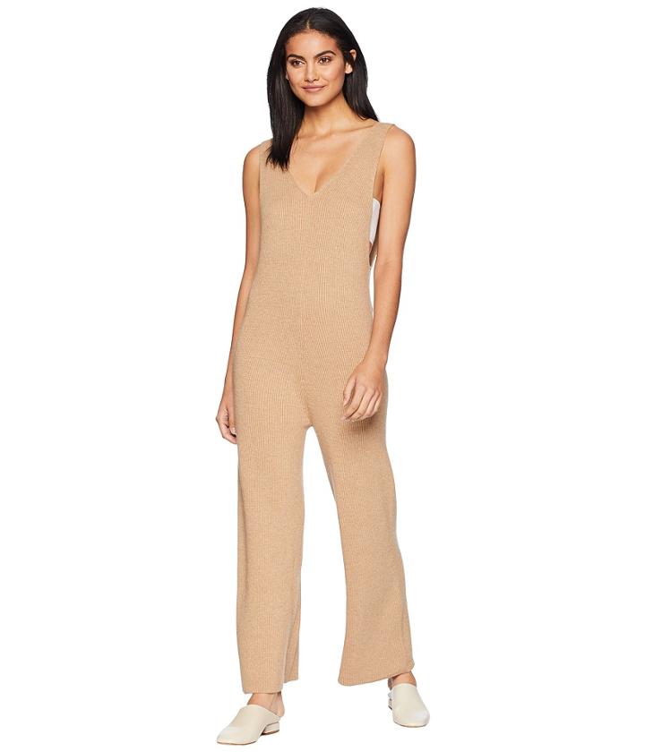 Free People Warm It Up One Piece (beige) Women's Jumpsuit & Rompers One Piece