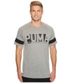 Puma Raglan Energy Tee (medium Gray Heather) Men's T Shirt