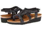 Naot Hillary (brushed Black Leather/black Madras Leather) Women's Sandals