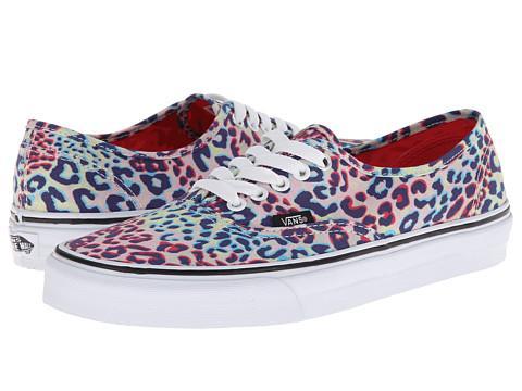 Vans Authentic ((leopard) Multi/true White) Skate Shoes