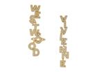 Vivienne Westwood Soho Large Earrings (yellow Gold/white Cz) Earring