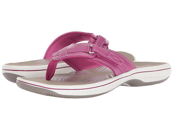 Clarks Breeze Sea (magenta Synthetic) Women's Sandals