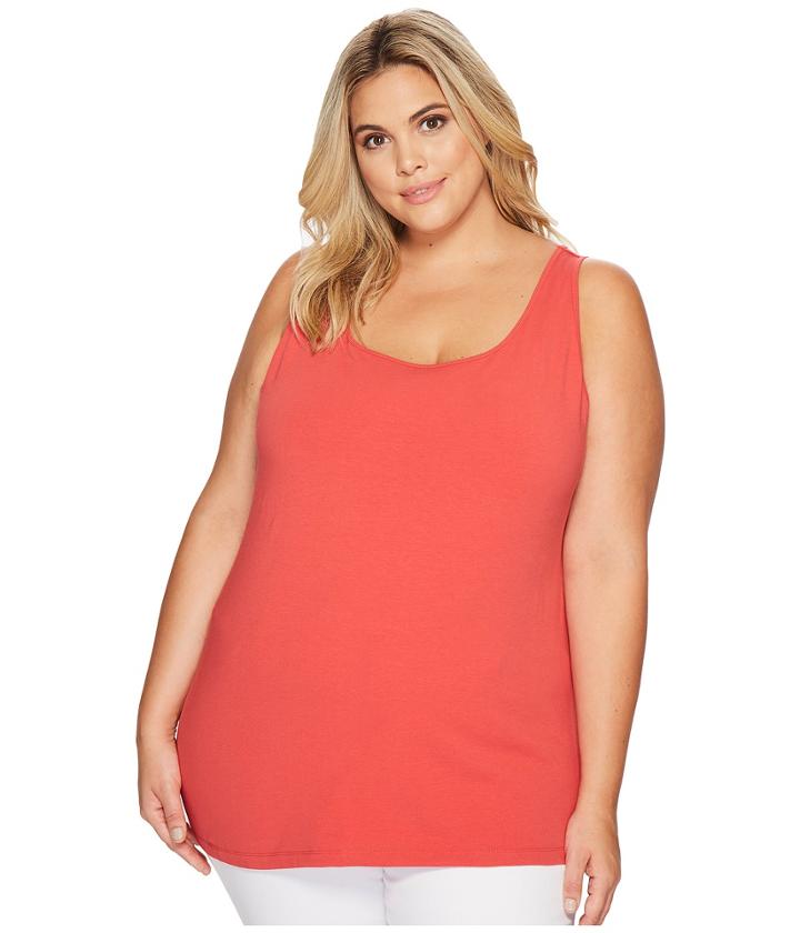Nic+zoe Plus Size Perfect Scoop Tank (spiced Rose) Women's Sleeveless