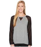 Lucy Be Still Long Sleeve (silver Filigree Heather/lucy Black) Women's Clothing