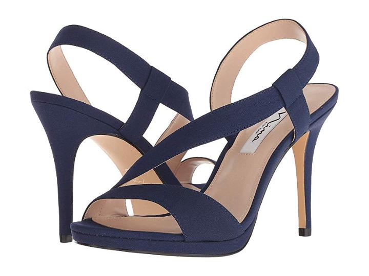 Nina Robina (navy Georgette) High Heels