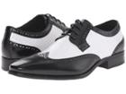 Stacy Adams Melville (black/white) Men's Lace Up Wing Tip Shoes
