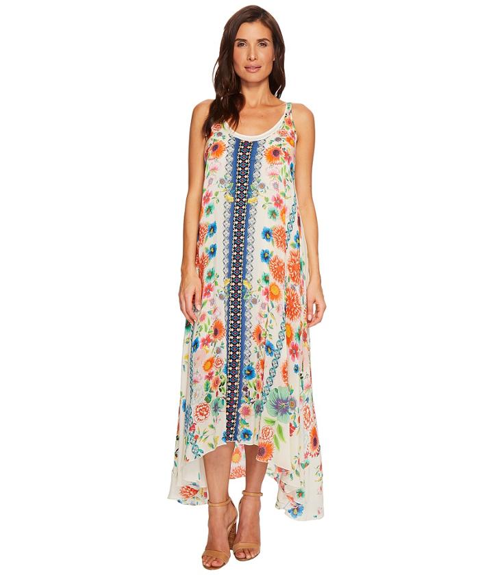 Johnny Was Forma Handkerchief Tank Dress (multi B) Women's Dress
