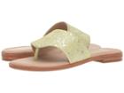 Johnston & Murphy Raney (lime Metallic Print Suede) Women's Sandals