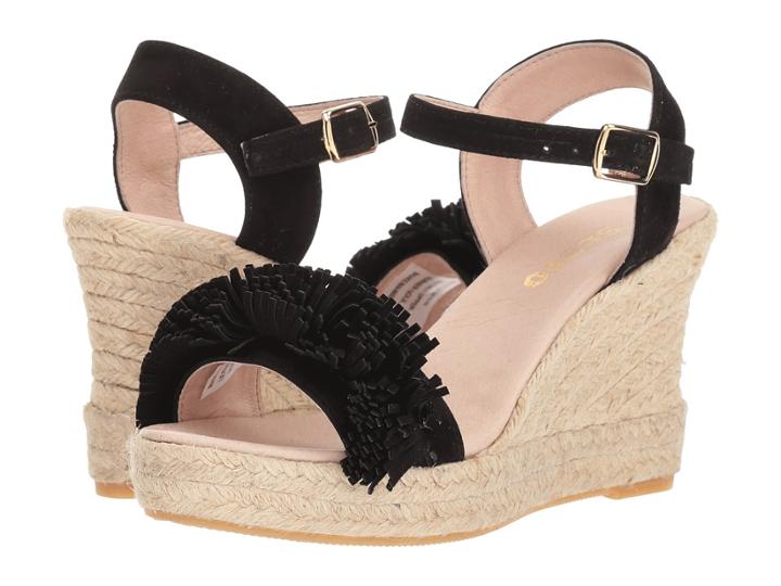 Sesto Meucci 8476-a (black Suede) Women's Wedge Shoes