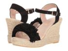 Sesto Meucci 8476-a (black Suede) Women's Wedge Shoes