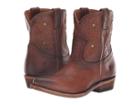 Frye Billy Stud Short (cognac Washed Antique Pull-up) Women's  Boots