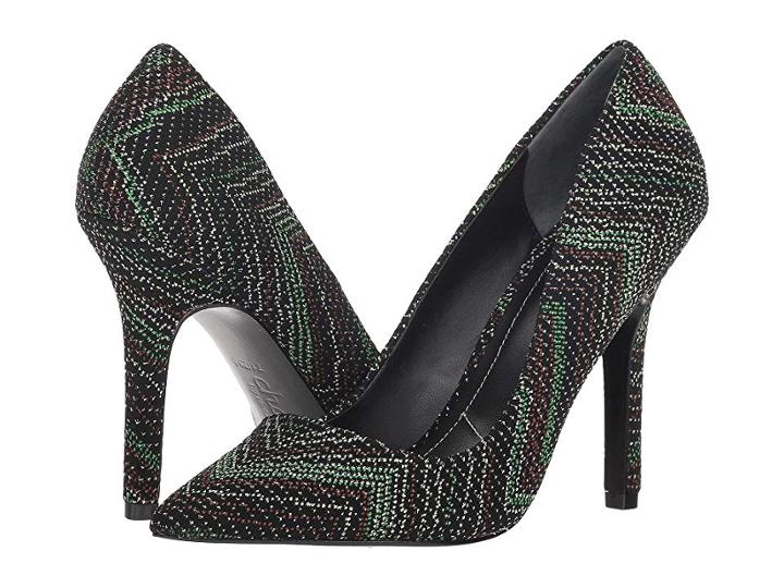 Charles By Charles David Sweetness (black Striped Metallic Fabric) Women's Shoes