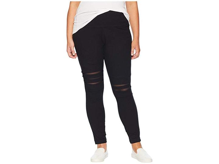 Lysse Plus Size Slashed Leggings (black) Women's Casual Pants