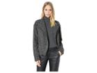 Bcbgeneration Asymmetric Zip Jacket (charcoal Black) Women's Coat