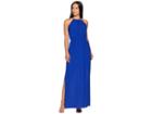 Adrianna Papell Gauzy Crepe Ruffle Maxi Dress (cyprus Blue) Women's Dress