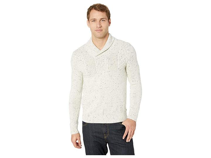 Chaps Cotton-button Mock Sweater (saranac Twist) Men's Sweater