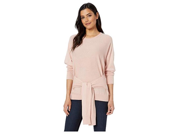 Kenneth Cole New York Dolman Pullover W/ Belt Detail (peach Blush) Women's Clothing