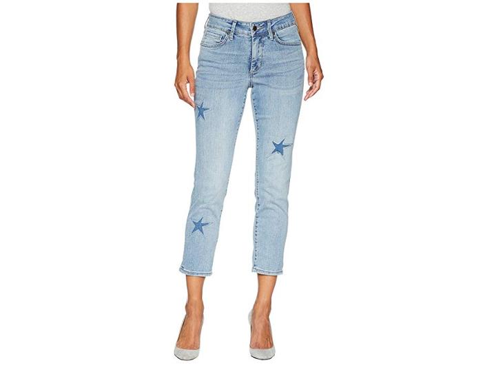 Nydj Petite Petite Sheri Ankle Laser Cut Starfish In Clean Cloud Nine (clean Cloud Nine) Women's Jeans