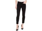 Liverpool Alyssa Crop With Side Ankle Lace-up In Stretch Denim In Black Rinse (black Rinse) Women's Jeans