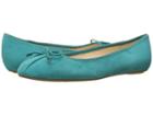 Nine West Batoka Ballerina Flat (dark Turquoise Suede) Women's Shoes