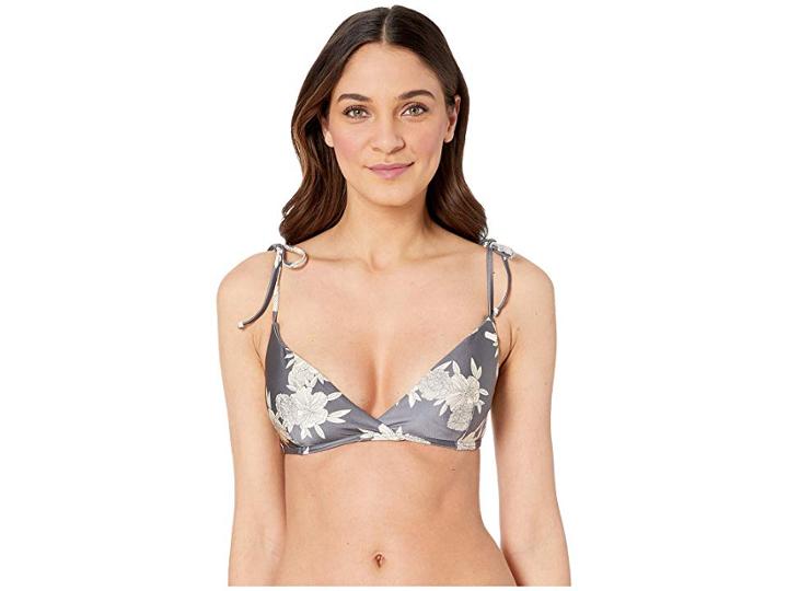 Roxy Romantic Senses Tri Swimsuit Top (turbulence Rose And Pearls) Women's Swimwear