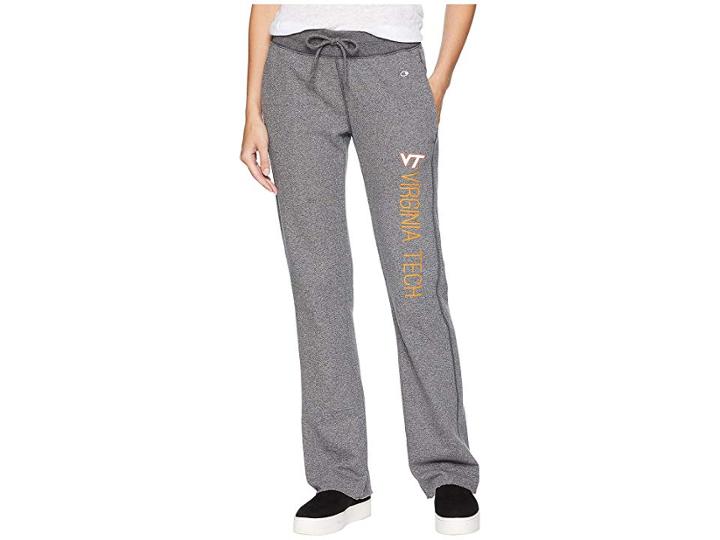 Champion College Virginia Tech Hokies University Fleece Open Bottom Pants (granite Heather) Women's Casual Pants