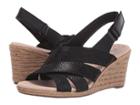 Clarks Lafley Krissy (black Suede/leather Combi) Women's Wedge Shoes