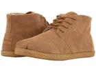Toms Bota (toffee Suede W/ Faux Shearling On Crepe) Men's Lace Up Casual Shoes