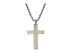 Steve Madden Splitting Cross Necklace With 18 Box Chain (silver) Necklace