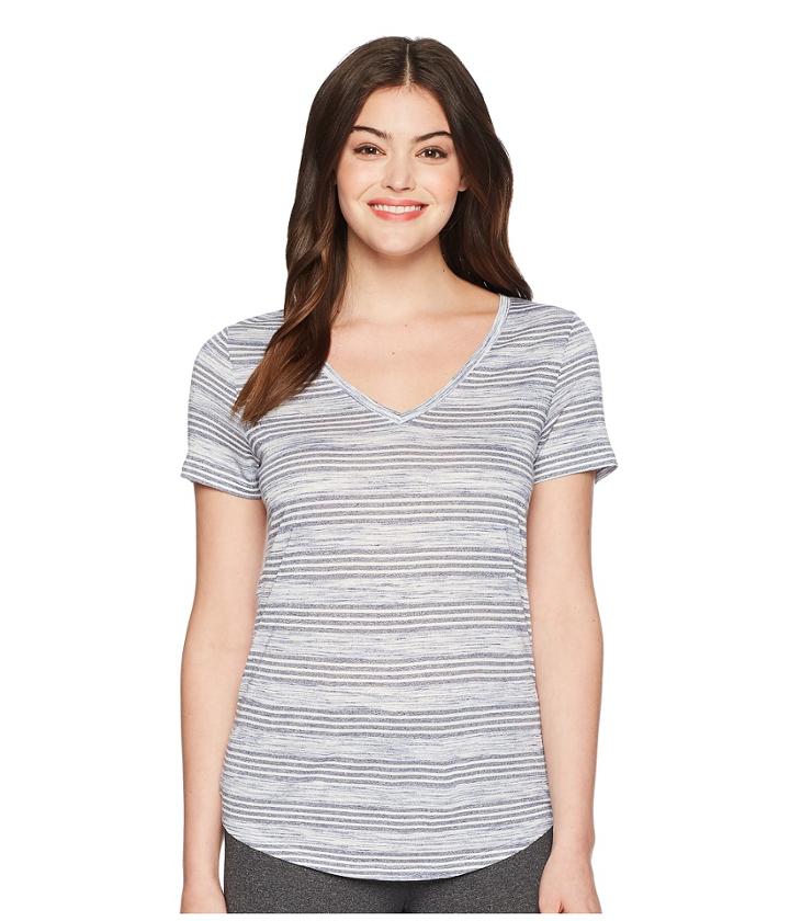 Lole Libia Top (mirtillo Heather Stripes) Women's Clothing