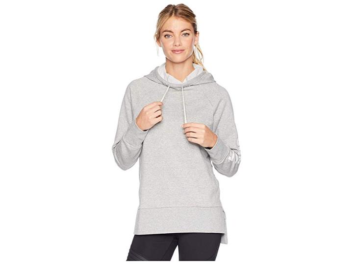 Nike Dry Graphic Just Do It Pullover Hoodie (dark Grey Heather/cool Grey) Women's Sweatshirt