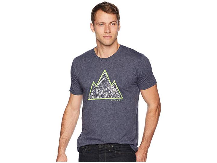 Spyder Mountain Topo Tee (frontier Blue) Men's T Shirt