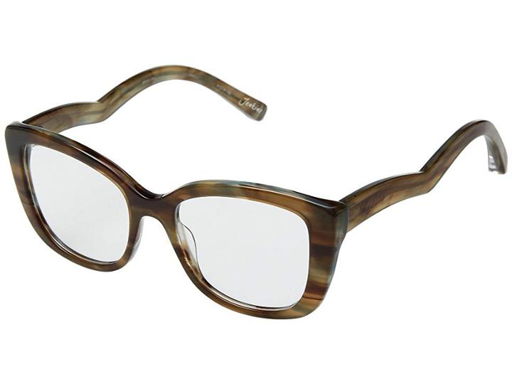 Elizabeth And James Jenkins (brown/ink Horn) Fashion Sunglasses