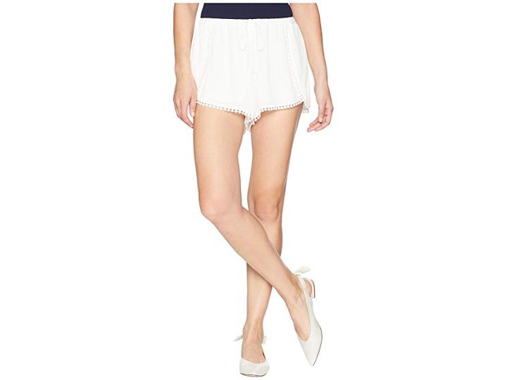 Jack By Bb Dakota Caroline Shorts With Circular Trim (bright White) Women's Shorts