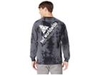 Huf Peak Logo Crystal Wash Long Sleeve Tee (black) Men's T Shirt