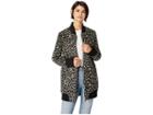 Sam Edelman Elongated Bomber Jacket (cream Leopard) Women's Coat
