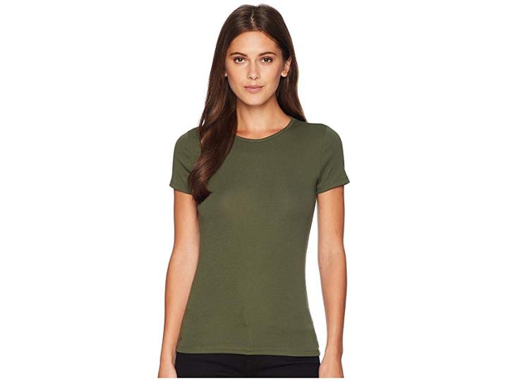 Lauren Ralph Lauren Stretch Cotton T-shirt (admiral Green) Women's T Shirt