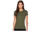 Lauren Ralph Lauren Stretch Cotton T-shirt (admiral Green) Women's T Shirt