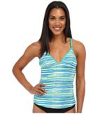 Lole Muara Tankini Top (aruba Blue Stripe) Women's Swimwear