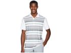 Puma Golf Turf Stripe Polo (bright White/quiet Shade) Men's Short Sleeve Pullover