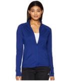 Adidas Full Zip Track Jacket (mystery Ink/colored Heather) Women's Coat