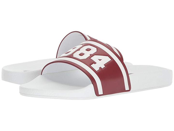 Dolce & Gabbana Pool Slide Sandal (red/white) Men's Shoes