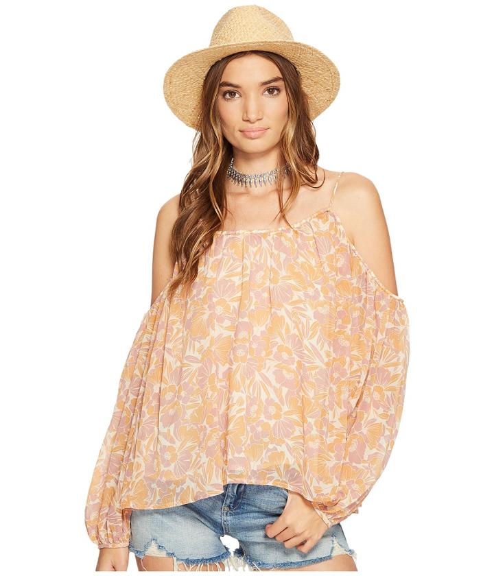 Astr The Label Josephine Top (pink/amber Floral) Women's Clothing