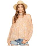Astr The Label Josephine Top (pink/amber Floral) Women's Clothing