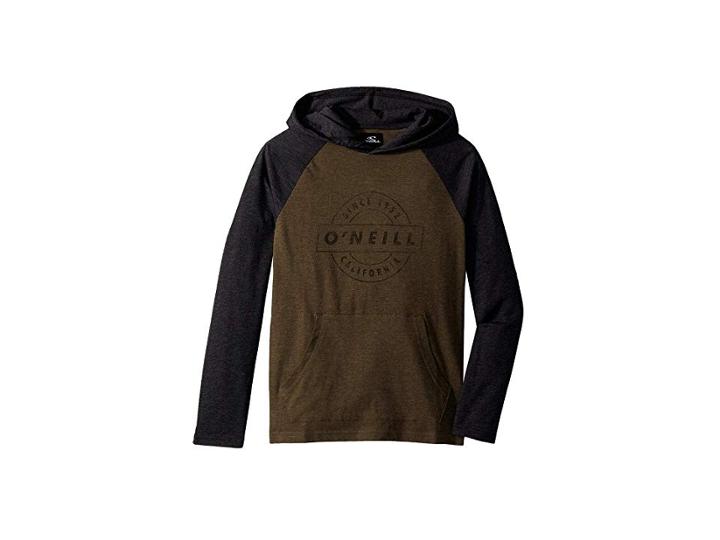 O'neill Kids Mateo Knit Pullover Hoodie (big Kids) (military Green) Boy's Clothing