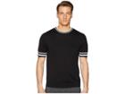 Todd Snyder Tipped Short Sleeve Crew Sweater (black) Men's Sweater