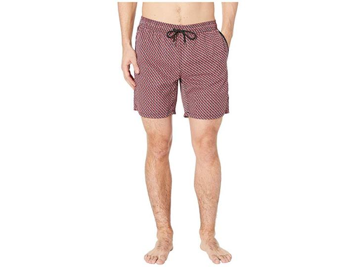 Mr. Swim Boxes 3d Printed Swim Trunks (red/black) Men's Swimwear