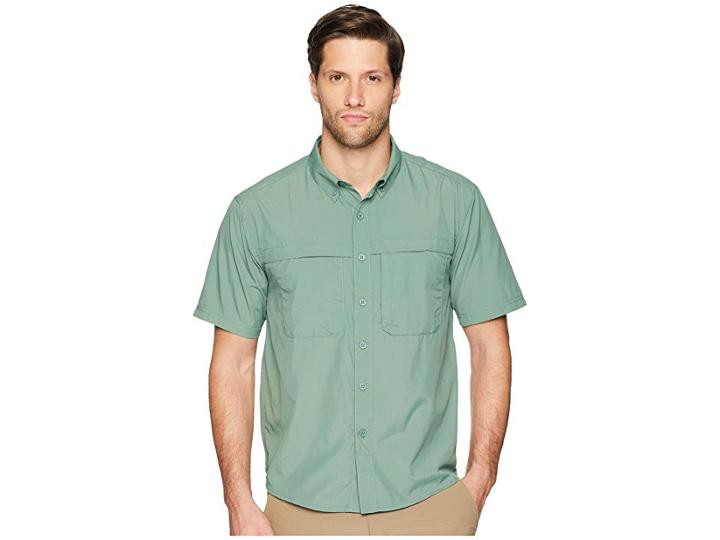 White Sierra Kalgoorlie Cool Touch Short Sleeve Shirt (mountain Pine) Men's Short Sleeve Pullover