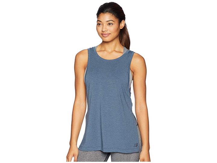 New Balance Transform Two Way Tank Top (petrol Heather) Women's Sleeveless